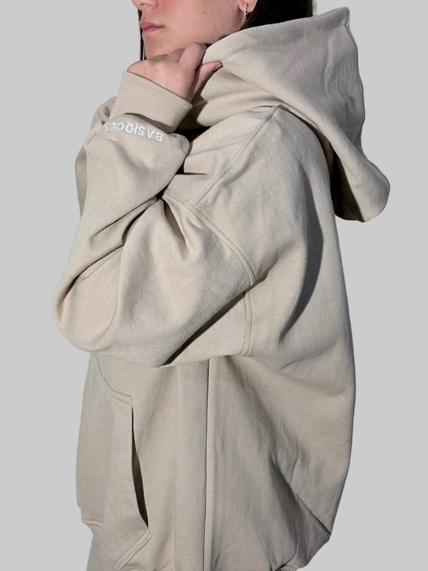 Unisex Beige Hoodie