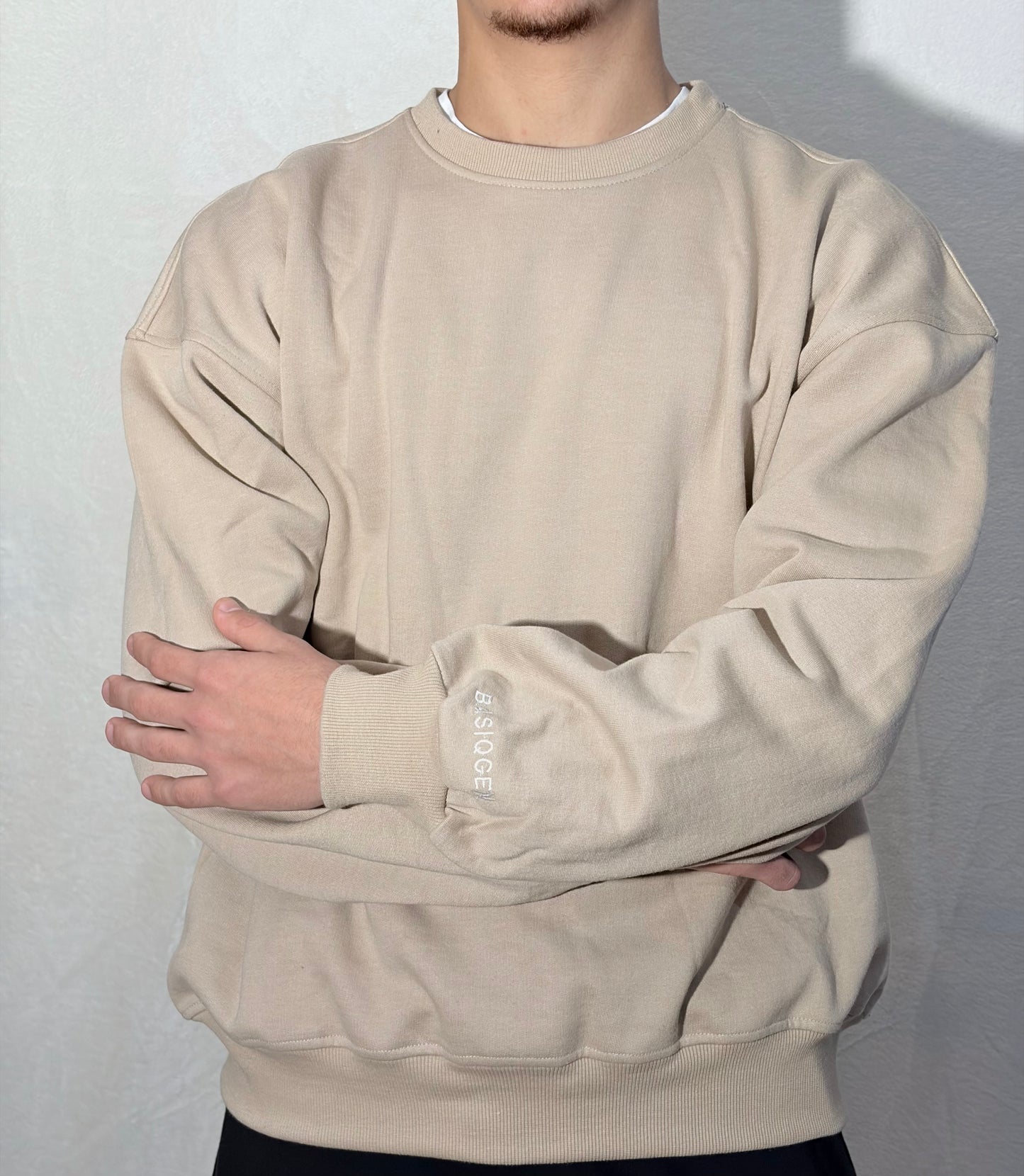 Beige crewneck Set