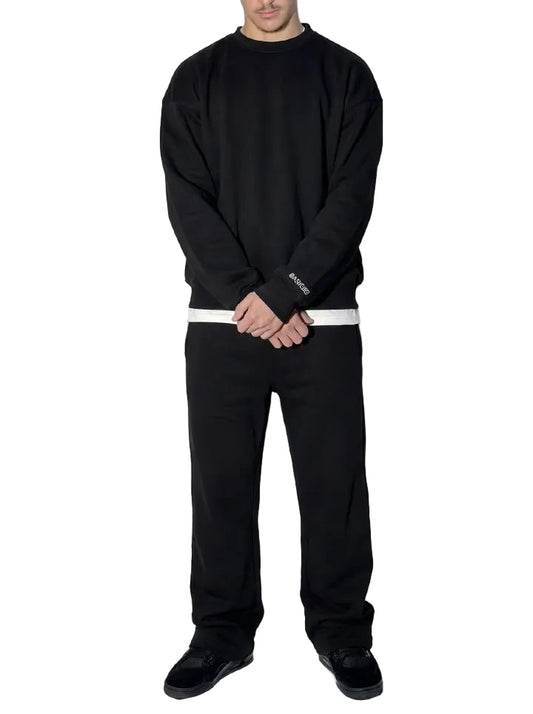 Black crewneck Set