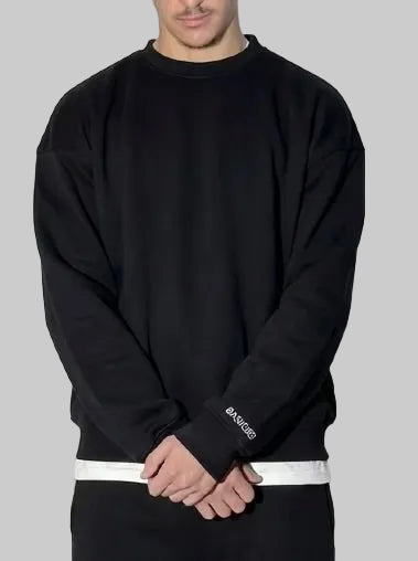 Unisex Black Crewneck