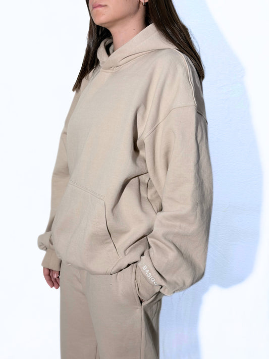 Beige Hoodie Set