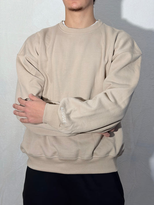 Beige crewneck Set