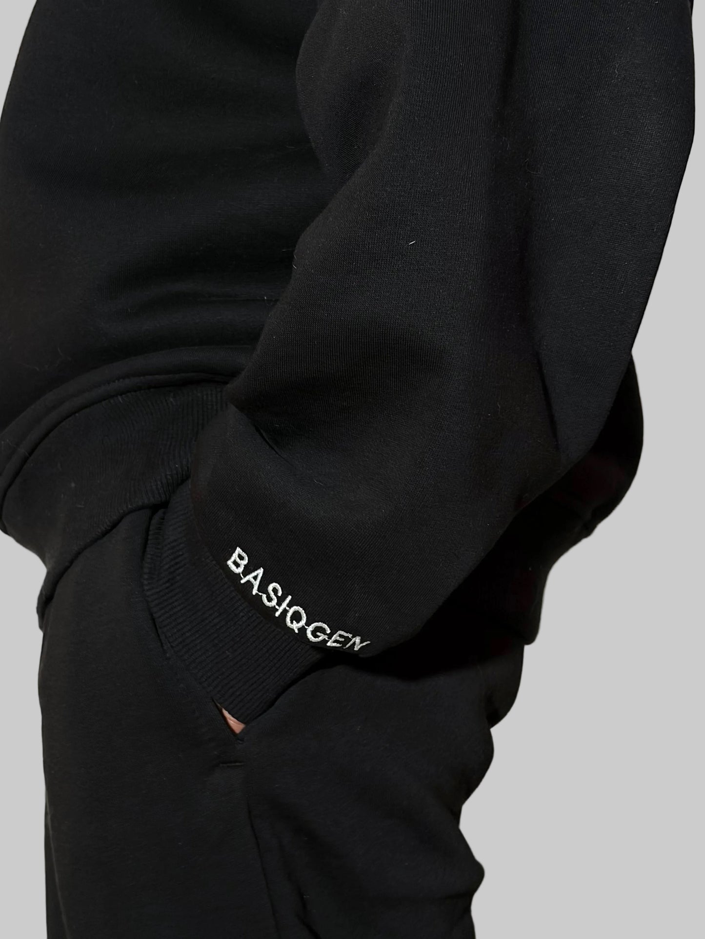 Unisex Black Crewneck