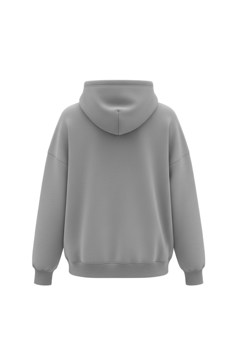 Gray hoodie on a white background