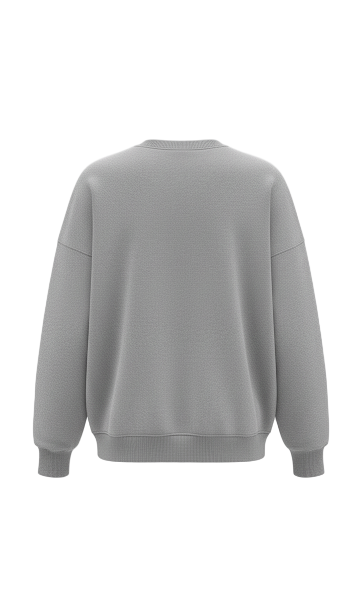 Gray sweatshirt on a white background