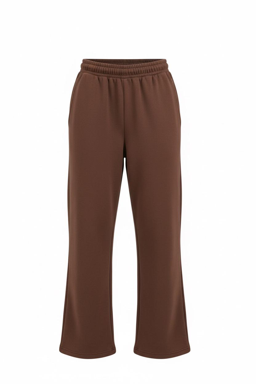 Brown Relaxed Fit Fleece Sweatpants