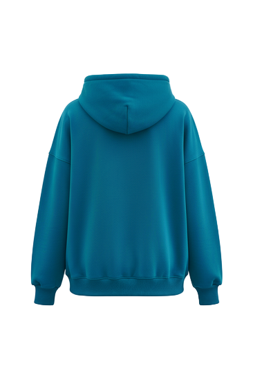Teal hoodie on a white background